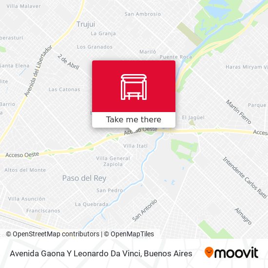 Avenida Gaona Y Leonardo Da Vinci map
