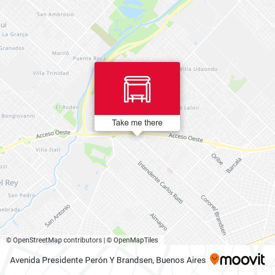 Mapa de Avenida Presidente Perón Y Brandsen