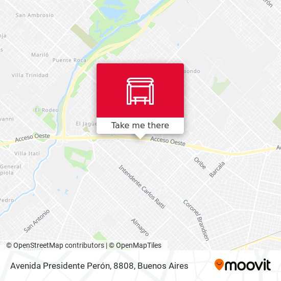 Avenida Presidente Perón, 8808 map