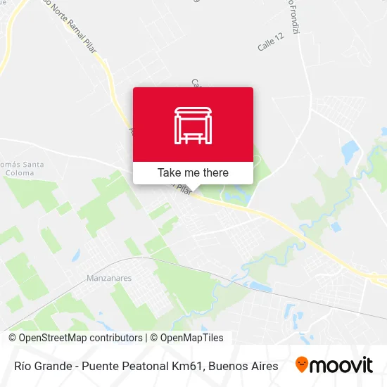 Río Grande - Puente Peatonal Km61 map