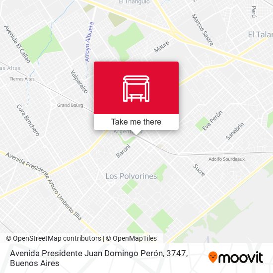 Avenida Presidente Juan Domingo Perón, 3747 map
