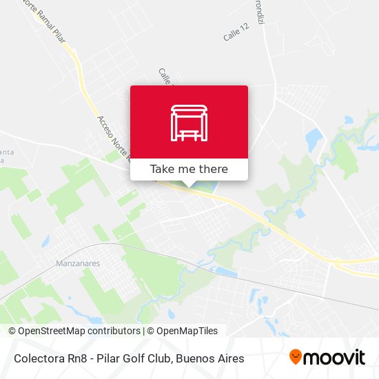 Colectora Rn8 - Pilar Golf Club map