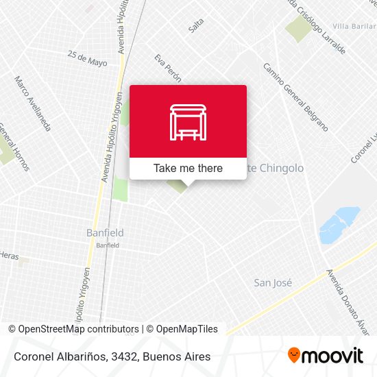Coronel Albariños, 3432 map
