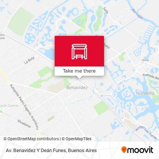 Av. Benavídez Y Deán Funes map