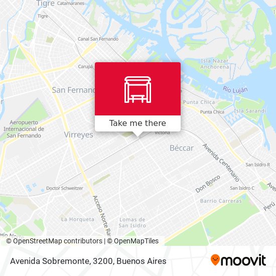 Mapa de Avenida Sobremonte, 3200