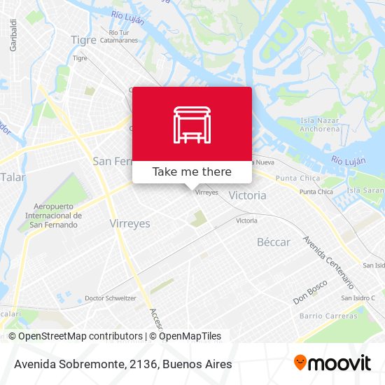 Mapa de Avenida Sobremonte, 2136
