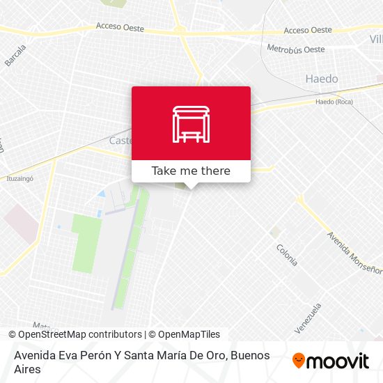 Avenida Eva Perón Y Santa María De Oro map