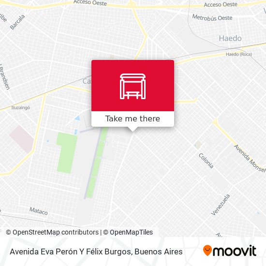 Mapa de Avenida Eva Perón Y Félix Burgos