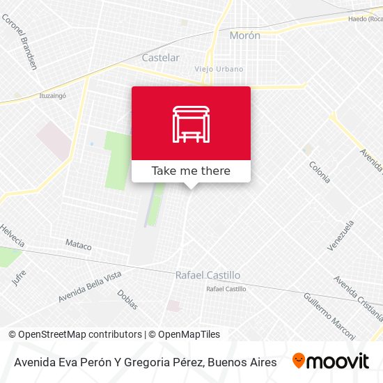 Avenida Eva Perón Y Gregoria Pérez map