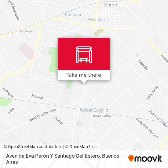 Avenida Eva Perón Y Santiago Del Estero map