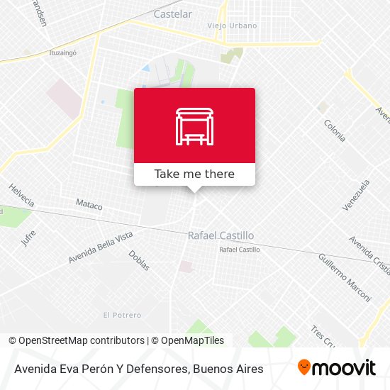 Avenida Eva Perón Y Defensores map
