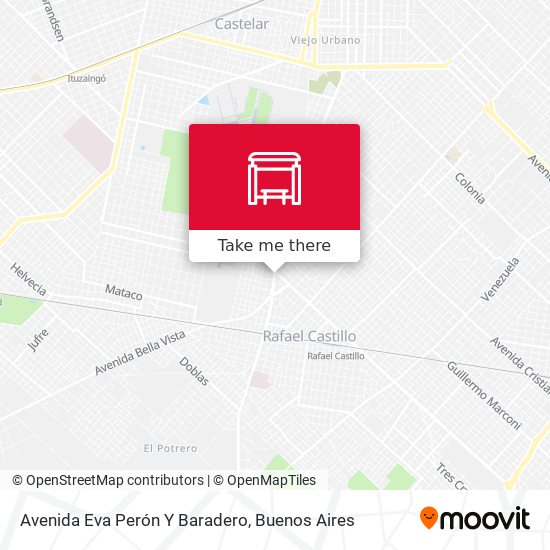 Avenida Eva Perón Y Baradero map