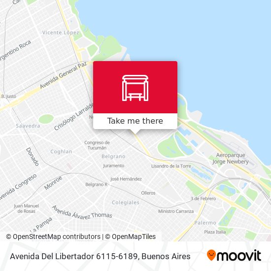 Mapa de Avenida Del Libertador 6115-6189