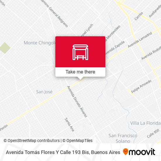 Avenida Tomás Flores Y Calle 193 Bis map
