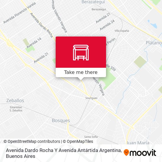 Mapa de Avenida Dardo Rocha Y Avenida Antártida Argentina