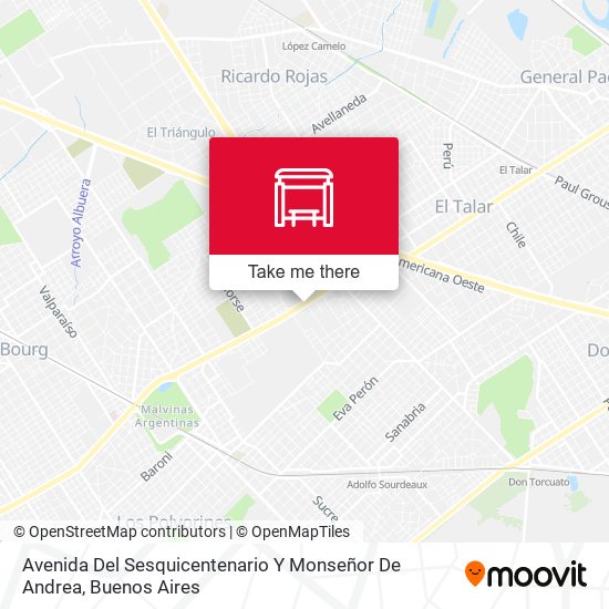 Avenida Del Sesquicentenario Y Monseñor De Andrea map