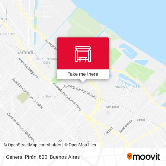 General Pirán, 820 map