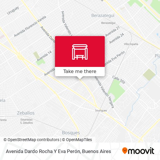 Avenida Dardo Rocha Y Eva Perón map
