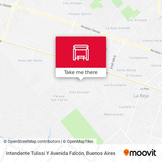 Mapa de Intendente Tulissi Y Avenida Falcón