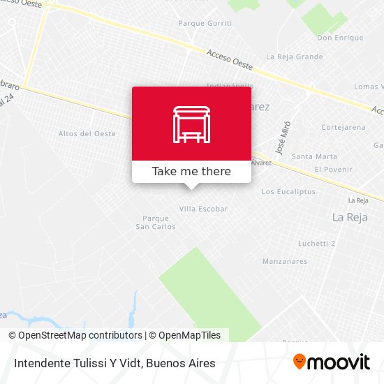 Intendente Tulissi Y Vidt map