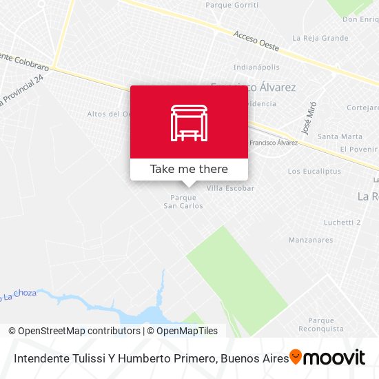 Mapa de Intendente Tulissi Y Humberto Primero
