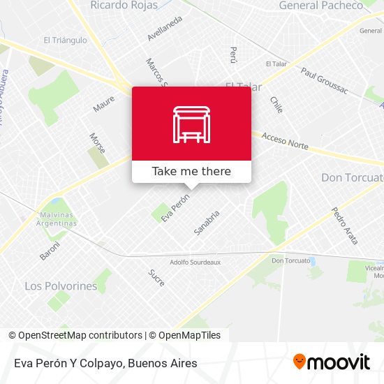 Eva Perón Y Colpayo map