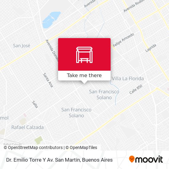 Dr. Emilio Torre Y Av. San Martín map