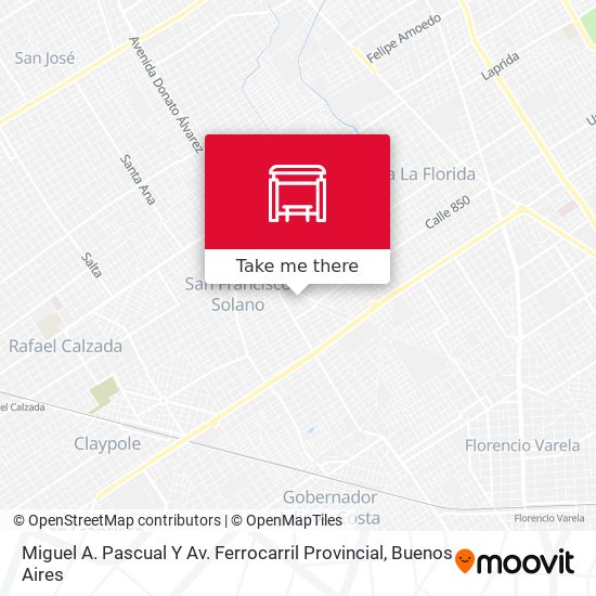 Mapa de Miguel A. Pascual Y Av. Ferrocarril Provincial
