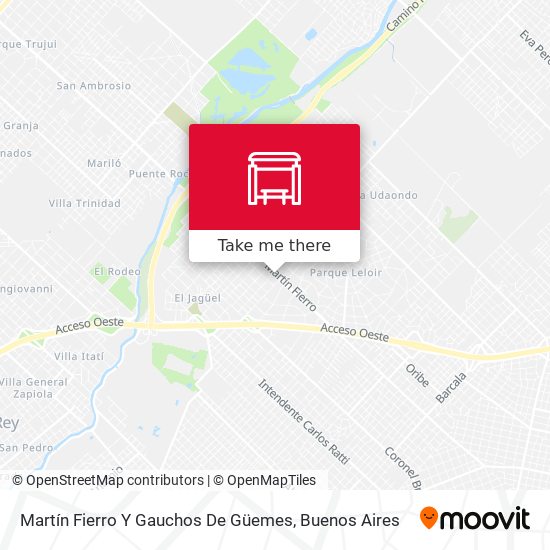 Mapa de Martín Fierro Y Gauchos De Güemes