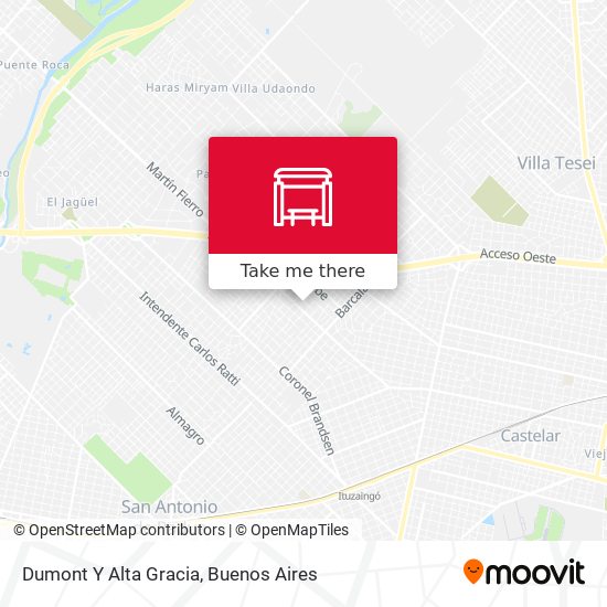 Dumont Y Alta Gracia map