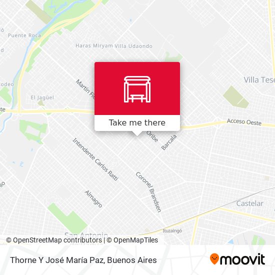 Thorne Y José María Paz map