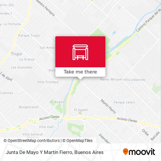 Junta De Mayo Y Martín Fierro map