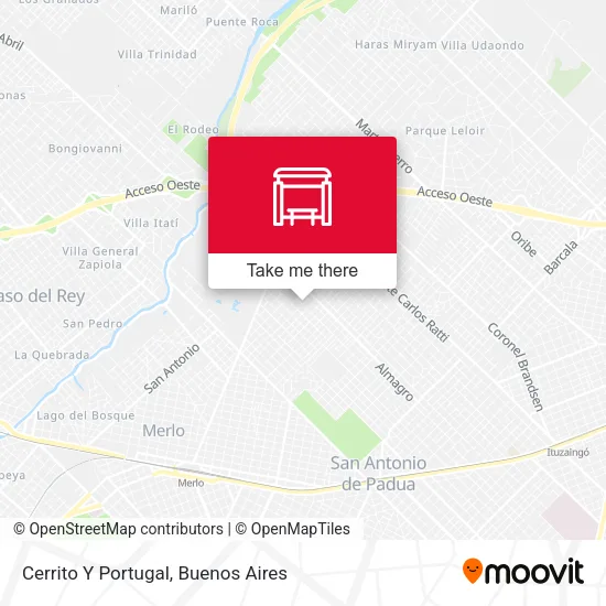Cerrito Y Portugal map