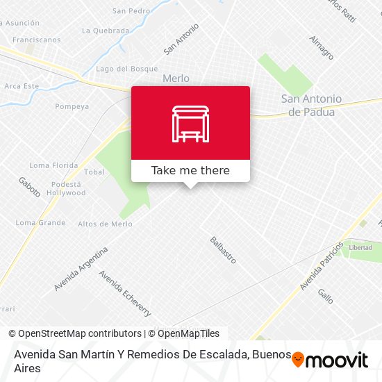 Mapa de Avenida San Martín Y Remedios De Escalada