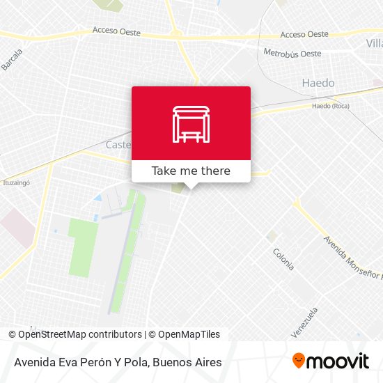 Mapa de Avenida Eva Perón Y Pola
