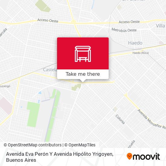 Avenida Eva Perón Y Avenida Hipólito Yrigoyen map