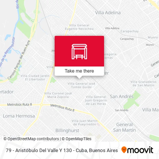 79 - Aristóbulo Del Valle Y 130 - Cuba map
