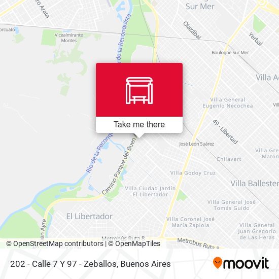 202 - Calle 7 Y 97 - Zeballos map