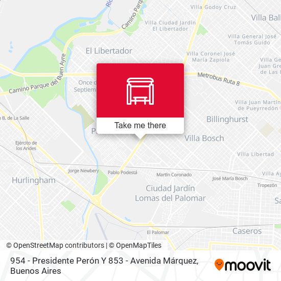 954 - Presidente Perón Y 853 - Avenida Márquez map
