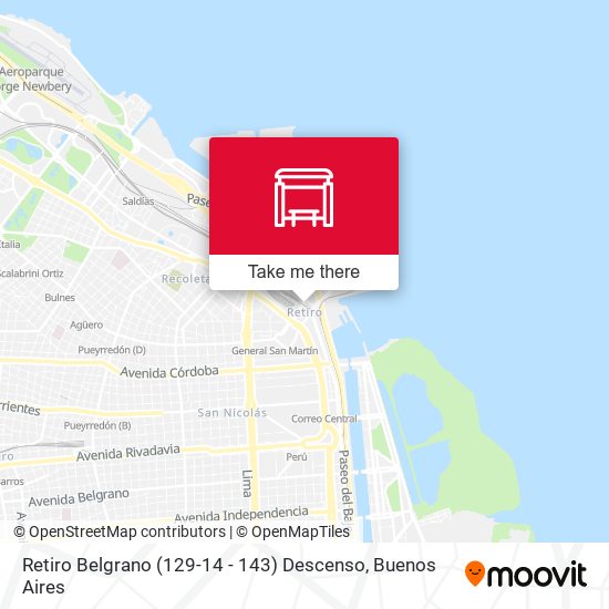 Retiro Belgrano (129-14 - 143) Descenso map
