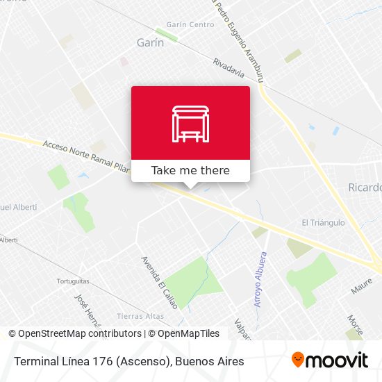 Mapa de Terminal Línea 176 (Ascenso)