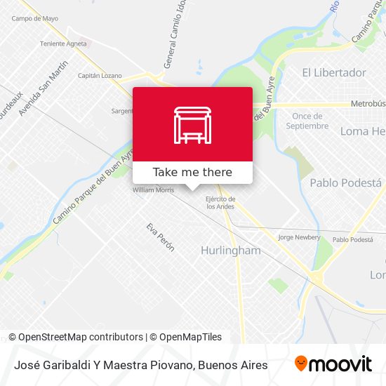 Mapa de José Garibaldi Y Maestra Piovano