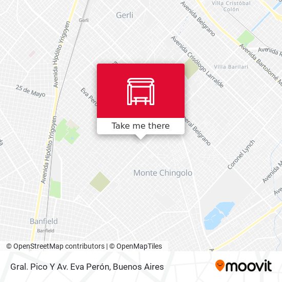 Gral. Pico Y Av. Eva Perón map