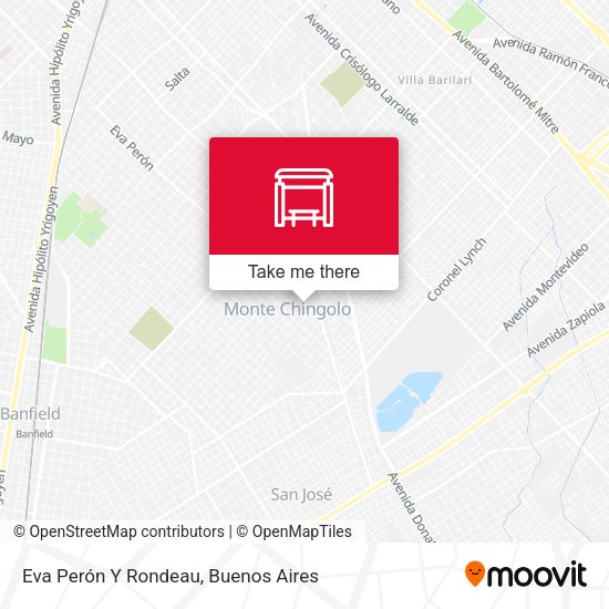 Eva Perón Y Rondeau map