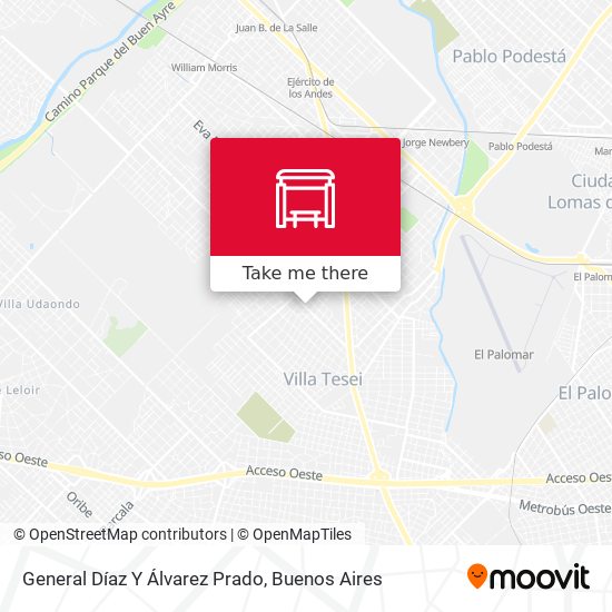 Mapa de General Díaz Y Álvarez Prado