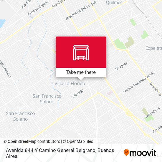 Avenida 844 Y Camino General Belgrano map