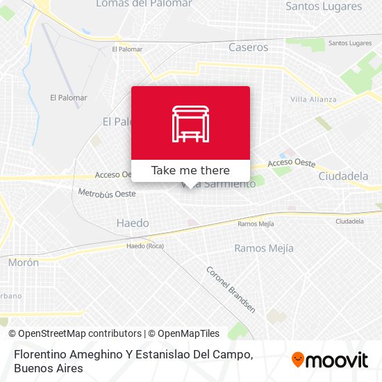 Florentino Ameghino Y Estanislao Del Campo map