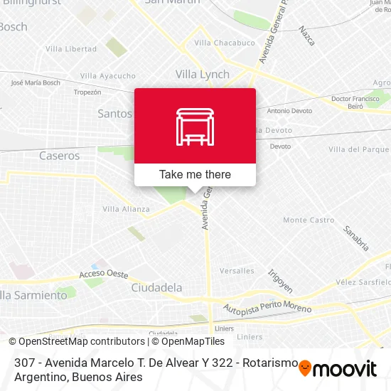 307 - Avenida Marcelo T. De Alvear Y 322 - Rotarismo Argentino map