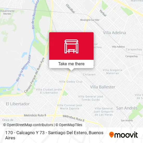 170 - Calcagno Y 73 - Santiago Del Estero map