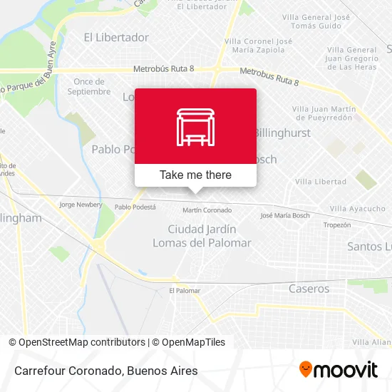 Carrefour Coronado map